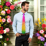 Cravate Parties scintillant de fierté arc-en-ciel rose jau<br><div class="desc">Rainbow Pride Parties scintillant Cravate avec rose,  jaune,  vert Parties scintillant et Option pour ajouter nom,  monogramme. D'autres produits avec ce design sont dans la collection ci-dessous.</div>