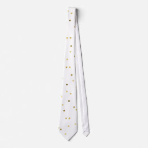 Cravate Parties scintillant d'or Confetti Dot Polka Motif