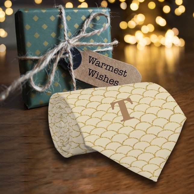 Cravate Parties scintillant Motif de ventilateur géométriq (Créateur téléchargé)