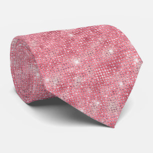 Cravate Parties scintillant rose