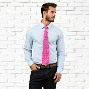 Cravate Parties scintillant rose étincelante de luxe