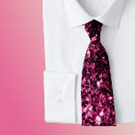 Cravate Parties scintillant rose foncé brillant<br><div class="desc">Cravate accessoire de combinaison de lingue pour lui ou elle. De belles parties scintillant roses brillantes et girly brillent. Photo de rose étincelle pas de parties scintillant !</div>