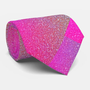 Cravate Parties scintillant rose violet Motifs Glittery Sp
