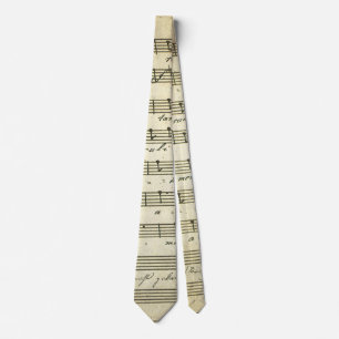 Cravate Partition musicale vintage, partition musicale ant