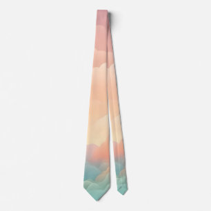 Cravate pastel abstraite dégradé de nuage douce ar