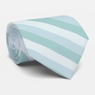 Cravate Pastel Bleu clair Vert rayé Élégant Classique