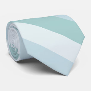 Cravate Pastel Blue Green Stripes Élégant Modèle classique