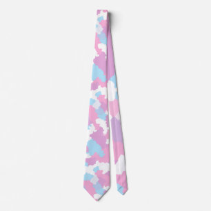 Cravate Pastel Camouflage Motif d'art Abstrait