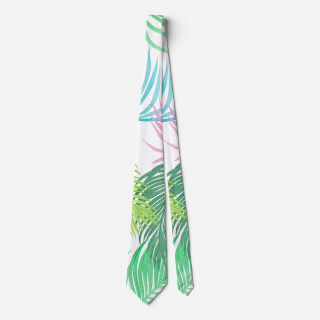 Cravate Pastel Palms (Devant)