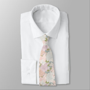 Cravate Pastel Peony & Butterfly Flower Motif