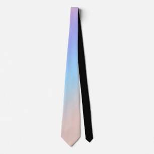 Cravate Pastel Rainbow Ombre Gradient Blur Abstrait Design