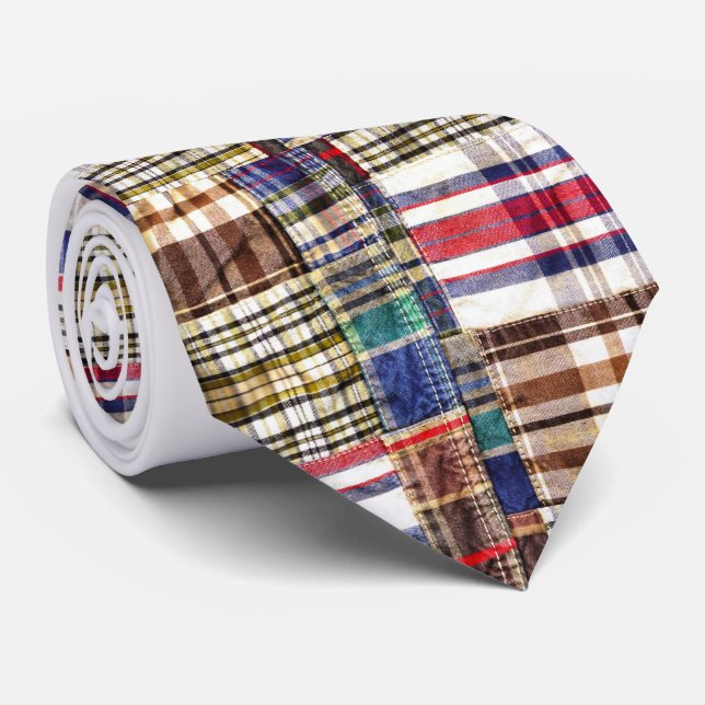 Cravate Patchwork carreau / Tartan (Roulé)