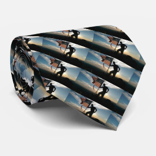 Cravate patriotique du drapeau américain patiné