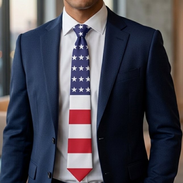 Cravate Patriotisme américain drapeau États-Unis (Créateur téléchargé)