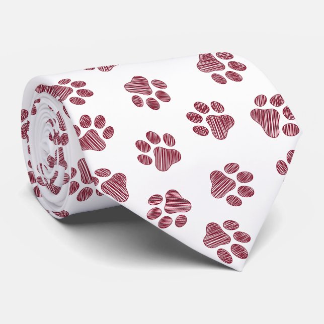 Cravate Patrouilles de Doodle, Paws de Chien, Paws De Bour (Roulé)