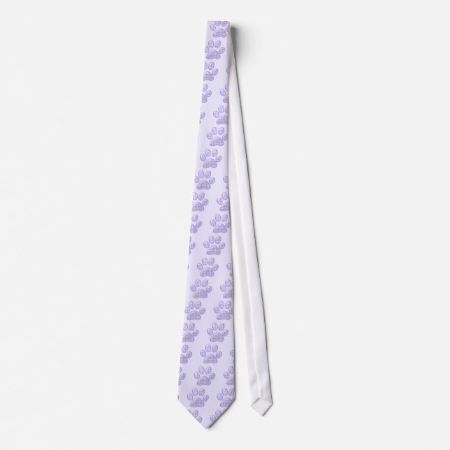 Cravate patte de chat gingham - violet (Devant)