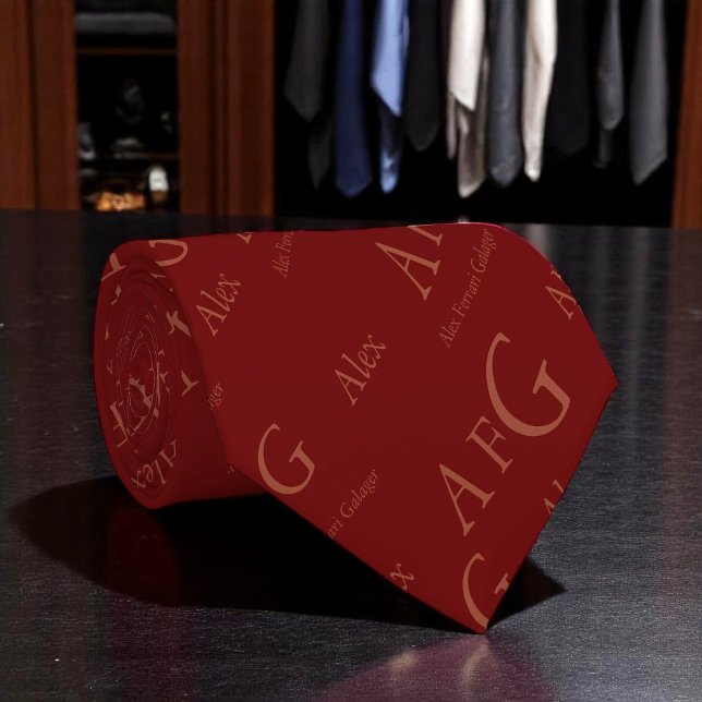 Cravate pattern of names, custom (Créateur téléchargé)