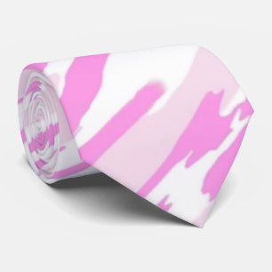 Cravate Patters de Pink and White Camouflage