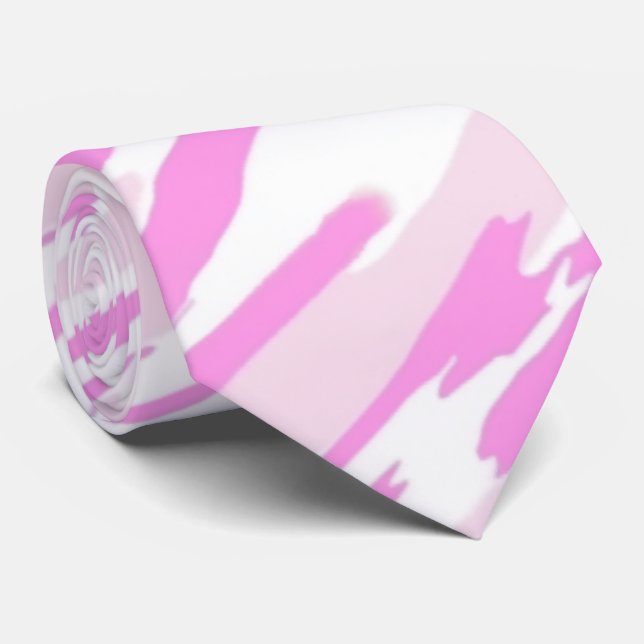 Cravate Patters de Pink and White Camouflage (Roulé)
