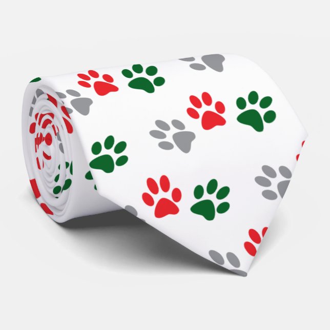 Cravate Pattes de Noël (Roulé)