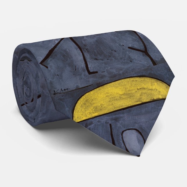 Cravate Paul Klee « Avec Parapluie » Tie d'Art Abstrait (Roulé)