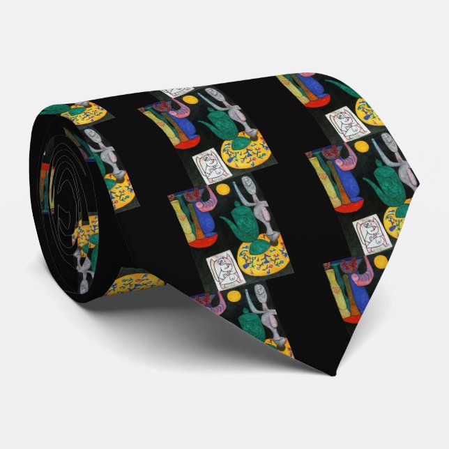 Cravate Paul Klee, "sans titre (dernière vie morte)" (Roulé)