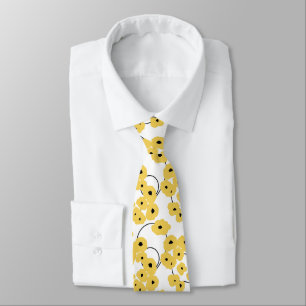 CRAVATE PAVOTS JAUNES ET NOIRS DE TIE_MODERN CHIC