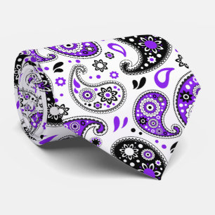 Cravate Pays moderne mauve Bandana Paisley