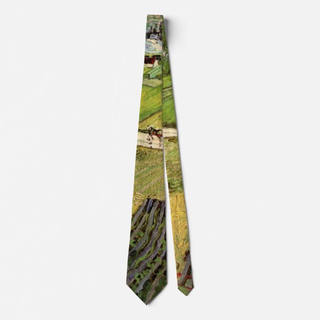 Cravate Paysage, Carrosse et Train par Vincent van Gogh (Devant)