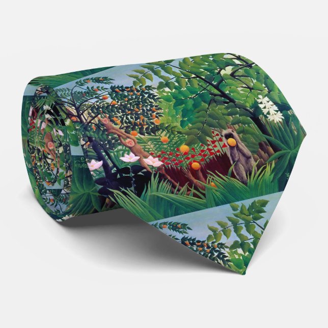 Cravate "Paysage exotique", Henri Rousseau (Roulé)