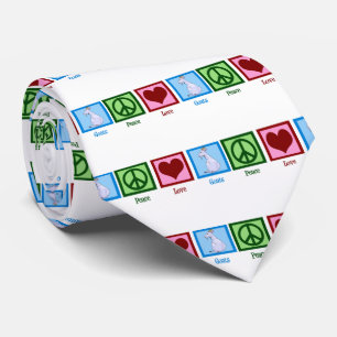 Cravate Peace Love Chèvres