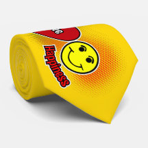 Peace Love Happiness Symboles avec nom sur JAUNE