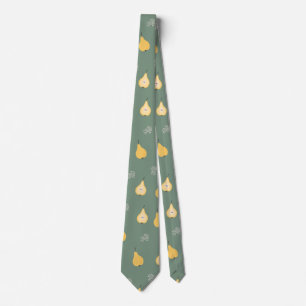 Cravate Pear jaune Motif sans couture