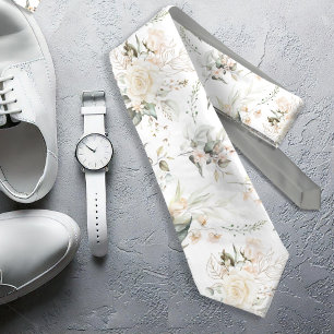 Cravate Pearl Blush Floral Elegance Motif Sage ID989