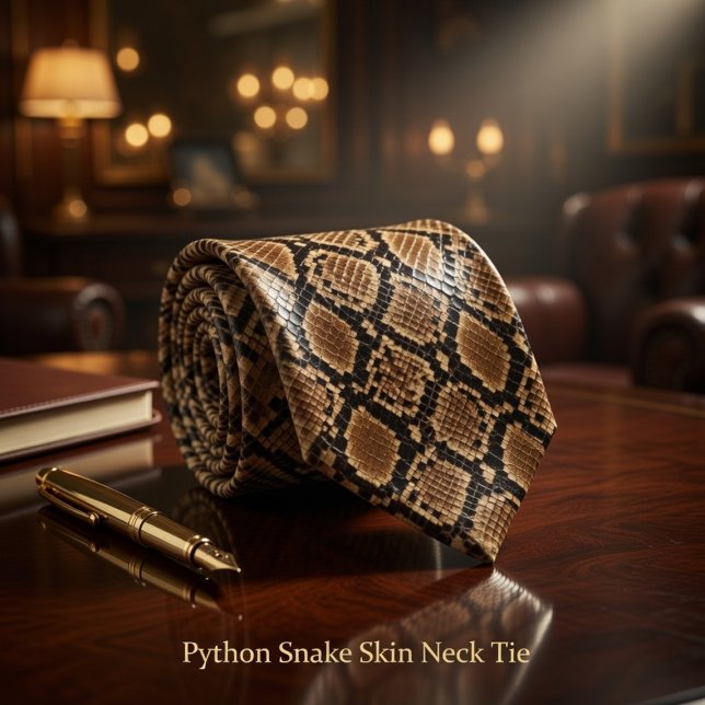 Cravate Peau de serpent Python  (Créateur téléchargé)
