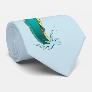 Cravate Pêche à la truite psychédélique