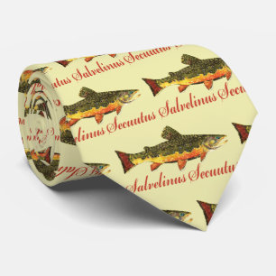 Cravate Pêche humoristique à la truite