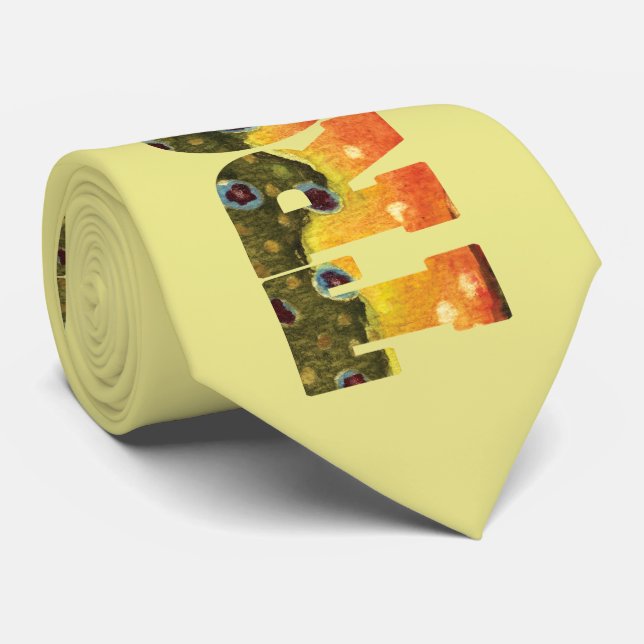 Cravate Pêcheur à la mouche de Brook Trout (Roulé)