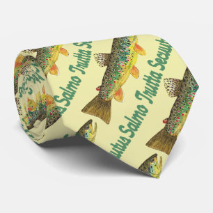 Cravate Pêcheur Brown de truites, unique à la pêche à la t