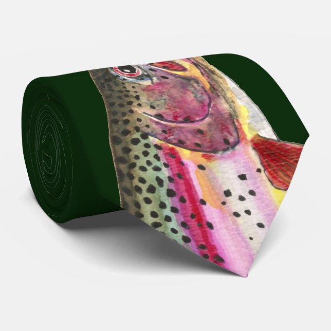 Cravate Pêcheur de truite arc-en-ciel, Ichthyologue (Roulé)