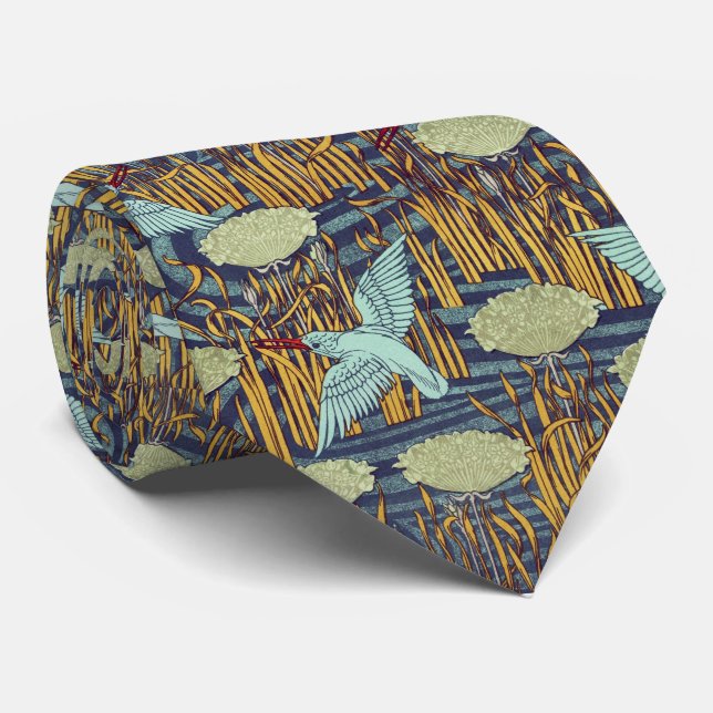 Cravate PÊCHEURS ET FLEURS RUSSE Art Nouveau Floral (Roulé)