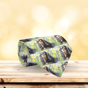 Cravate Peint Cavalier roi Charles Espagnol