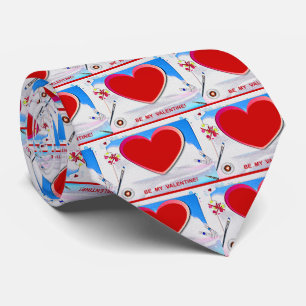 Cravate Peint Valentine Heart Ajouter Votre Photo