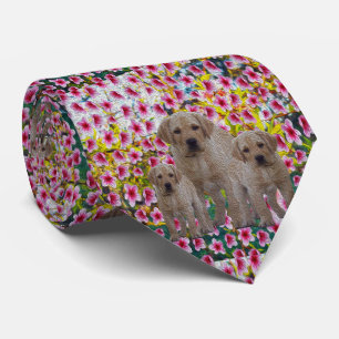 Cravate Peinture à l'huile de marionnettes du Labrador, Cr