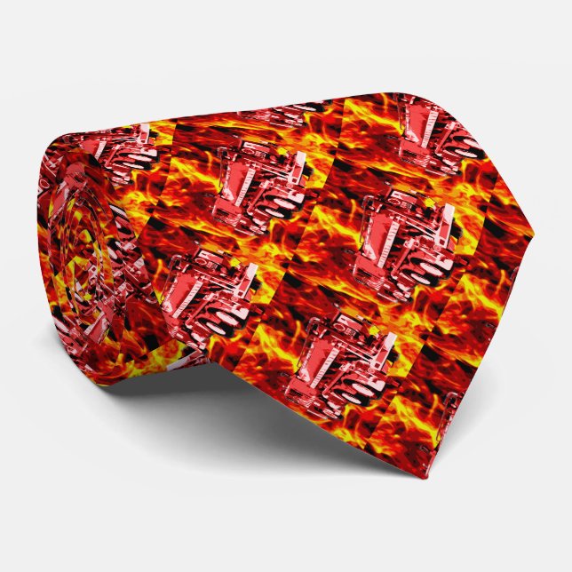 Cravate Peinture à l'huile du moteur à incendie, (Roulé)