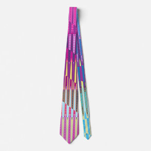 Cravate Peinture Abstraite Couleurs Arc-en-Ciel