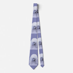 Cravate Peinture blanche standard pour caniche - Art origi