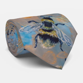 Cravate peinture d'abeilles