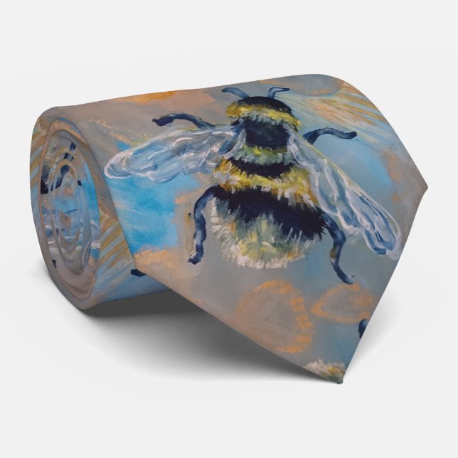 Cravate peinture d'abeilles (Roulé)