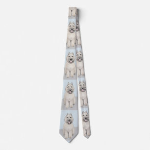 Cravate Peinture de Bouvier des Flandres - Art original de